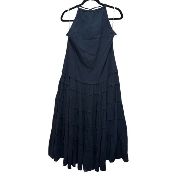 Free People Somewhere Sunny Halter Midi Dress - Black Size M - Picture 4 of 7